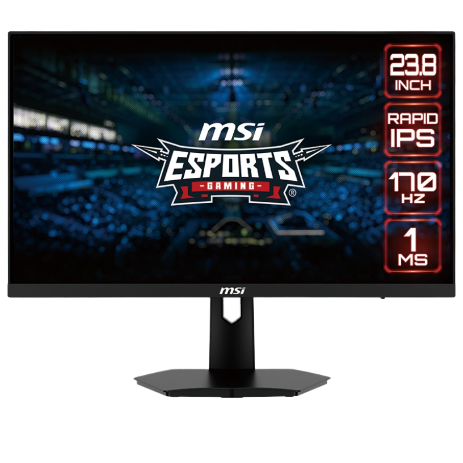 MSI G244F 1 Ms (GtG) Rapid IPS Panel Full HD 23.8 Inches FreeSync Premium Gaming Monitor