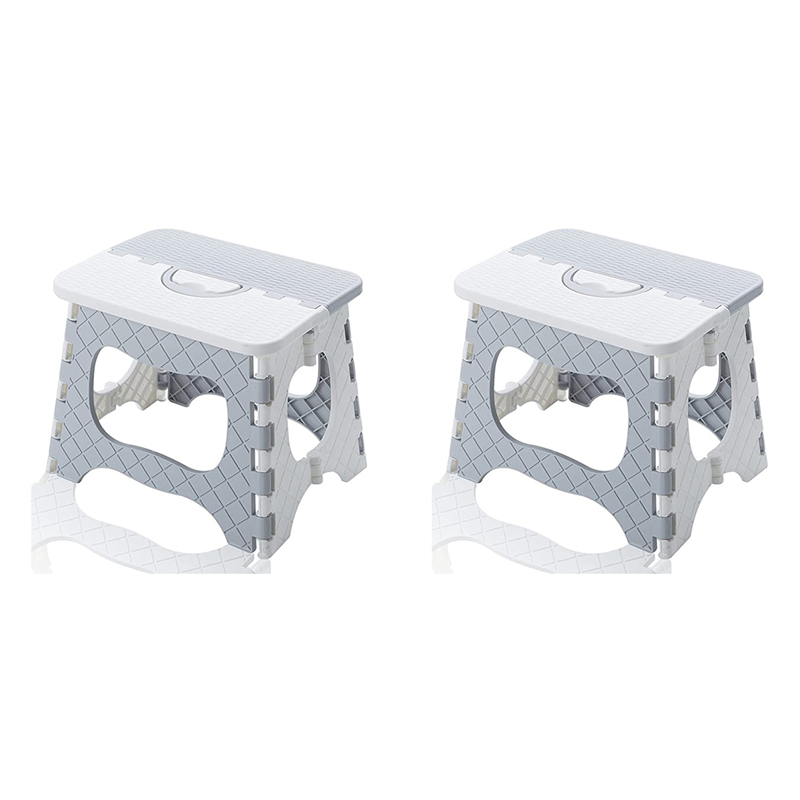 2X Folding Step Stool - Portable, Small Size for Easy Storage, Easy for Adults to Use in the Bathroom, Garden, Kitchen