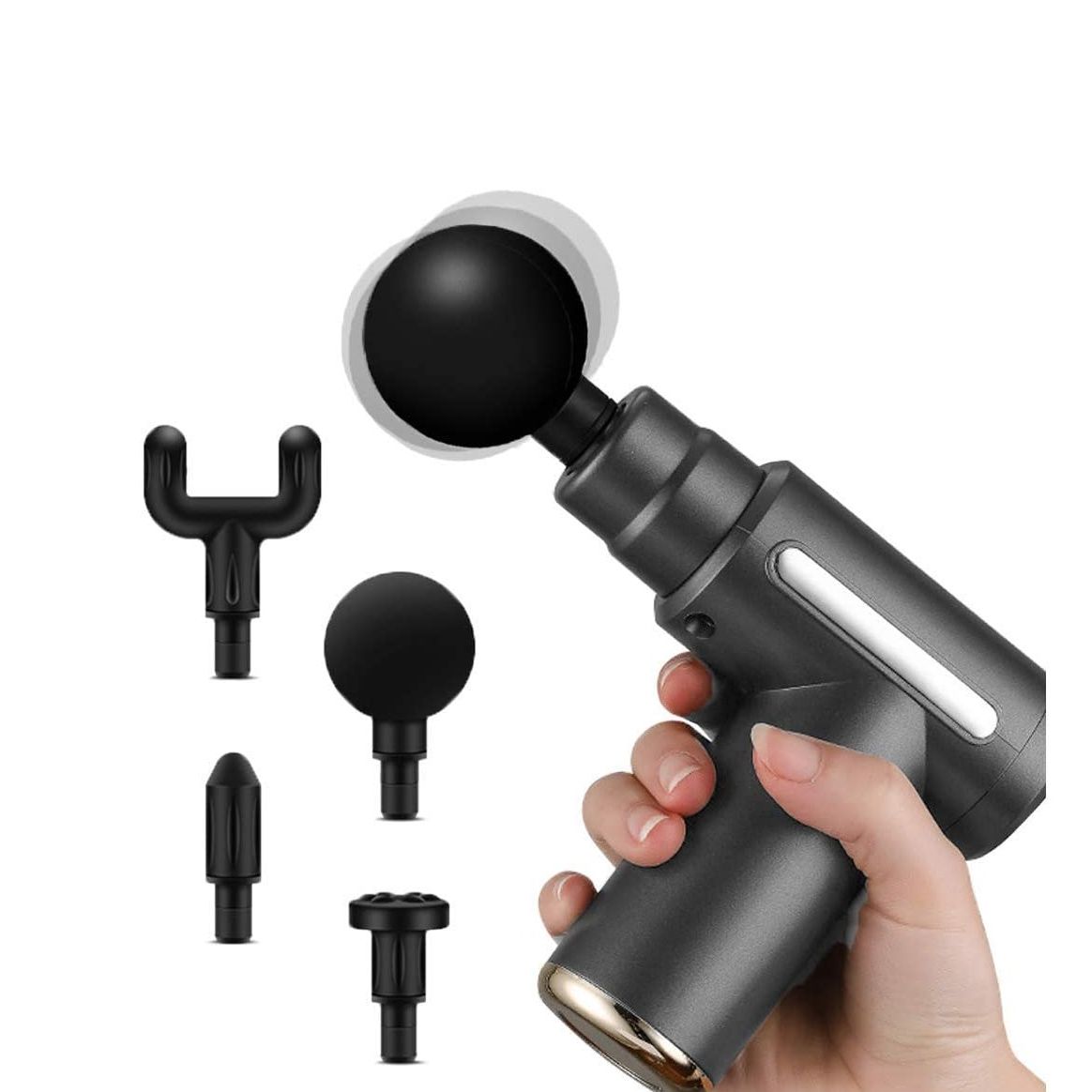 Mini Electric Massage Gun USB Rechargeable With 4 Massage Heads