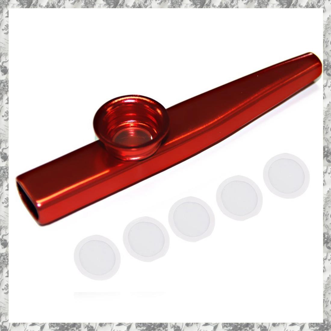 CGearuppt Mirliton made of aluminum alloy with Red membrane