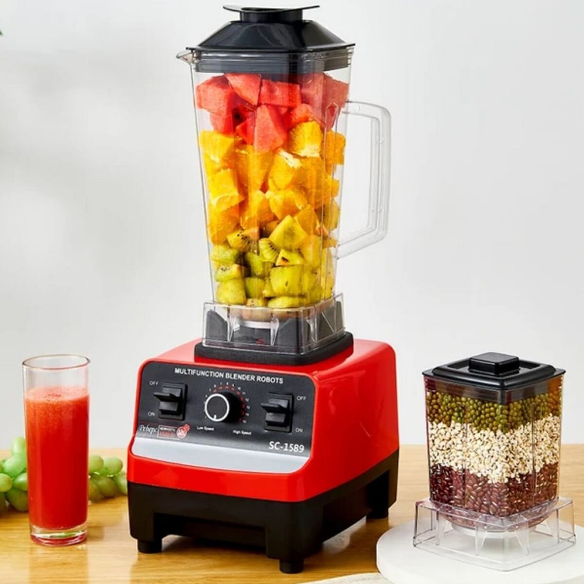 Silver Crest Commercial Blender Grinder Juicer Mixer High Power 7630 Motor