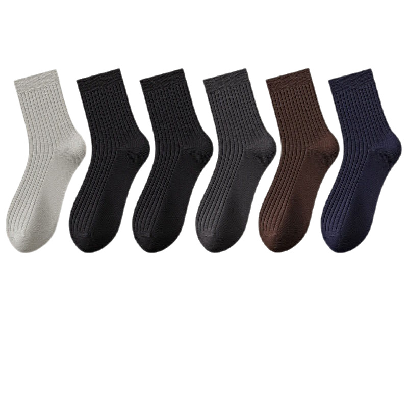5 Pairs Premium Cotton Crew Socks for Men & Women | Breathable Ribbed Casual Sports Socks | Soft Stretch Mid-Calf School & Office Socks