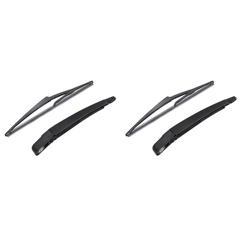 NAMUNY 4Pcs Car Windscreen Rear Window Wiper 12Inch Rear Wiper Blade & Arm Set for Dualis J10 J11 2006-2019