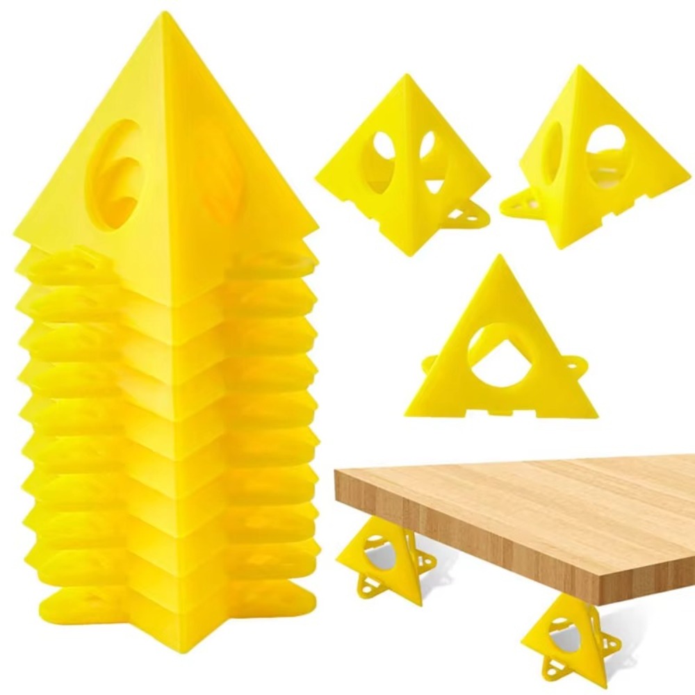 10PCS Portable Plastic Pyramid Triangle Stands Tapered Mini Woodworker's Paint Bracket Stackable Paint Pads Carpenter Tool