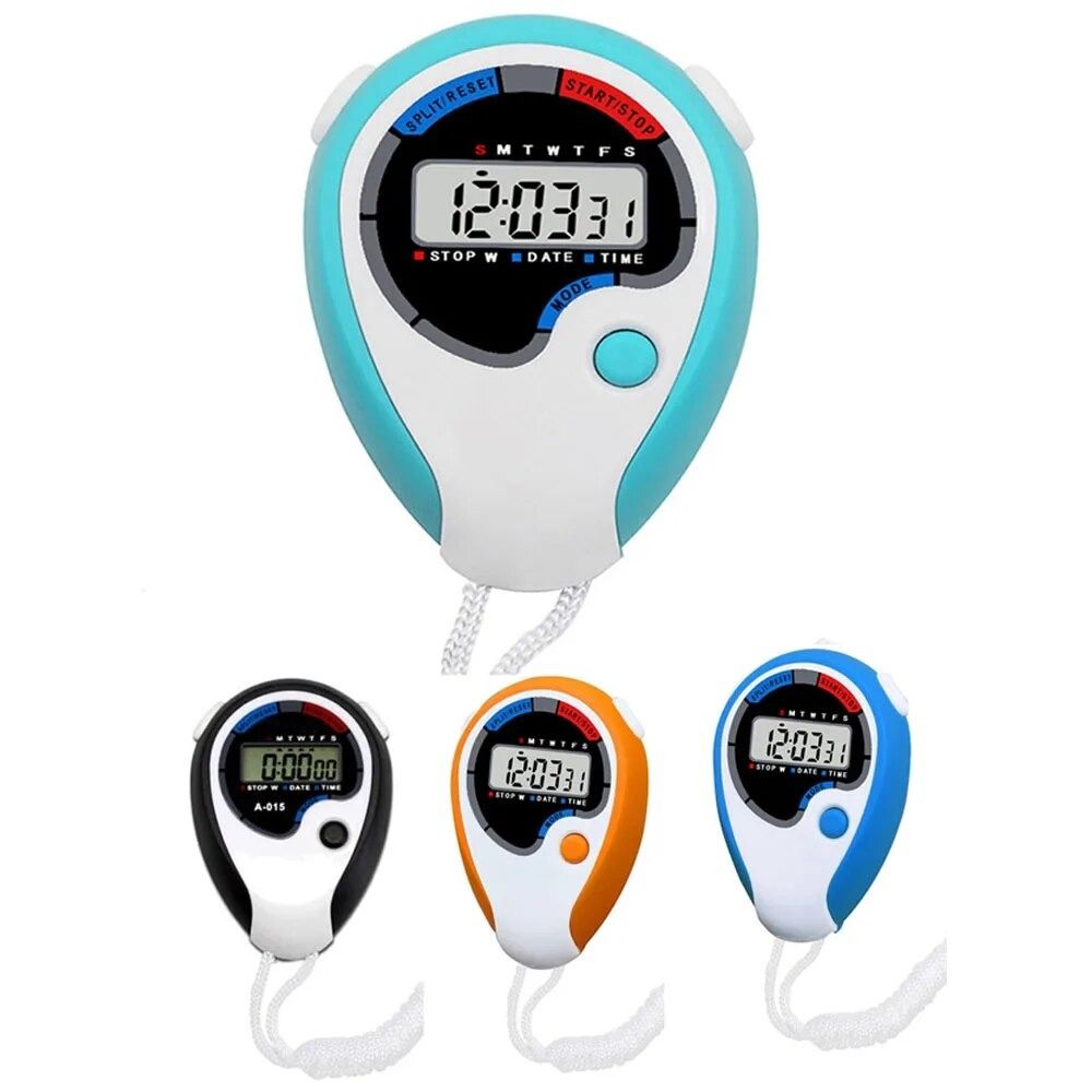 New Multi-purpose Digital Stopwatch Calendar Lap Training Fitness Stop Watch LCD Display Outdoor Sports Running Timer