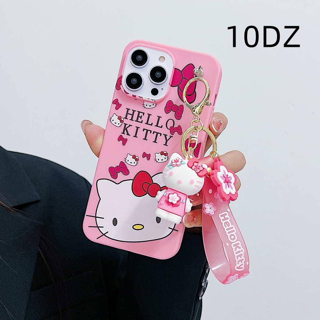 Hello Kitty Casing OPPO A15 A15s A16 A1601 Phone Case OPPO A16e A16K A16s A17 Phone Cover Cartoon Hello Kitty 3D Dolls with Strap Lanyard
