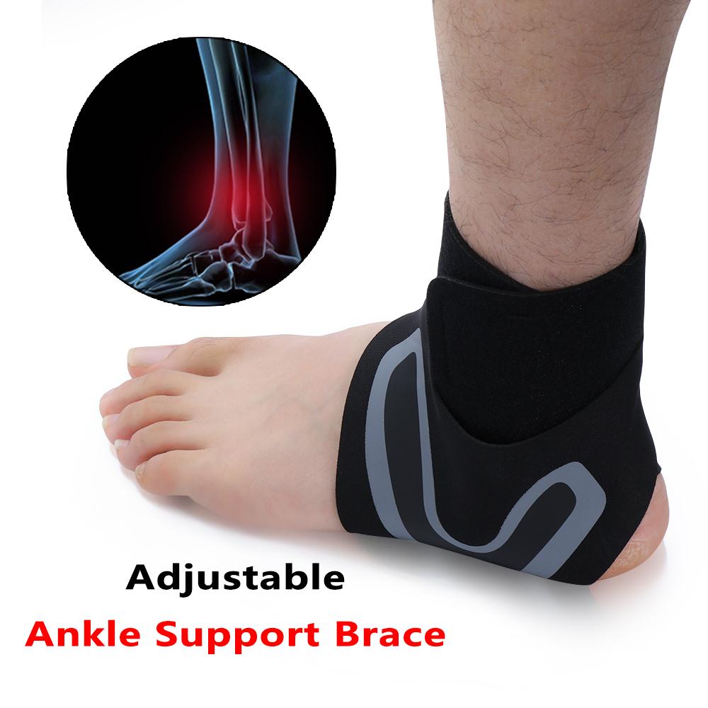 1 Pc Unisex Anti Sprain Lightweight Breathable Compression Ankle Wrap Adjustable Elastic Ankle Brace Anke Support Brace