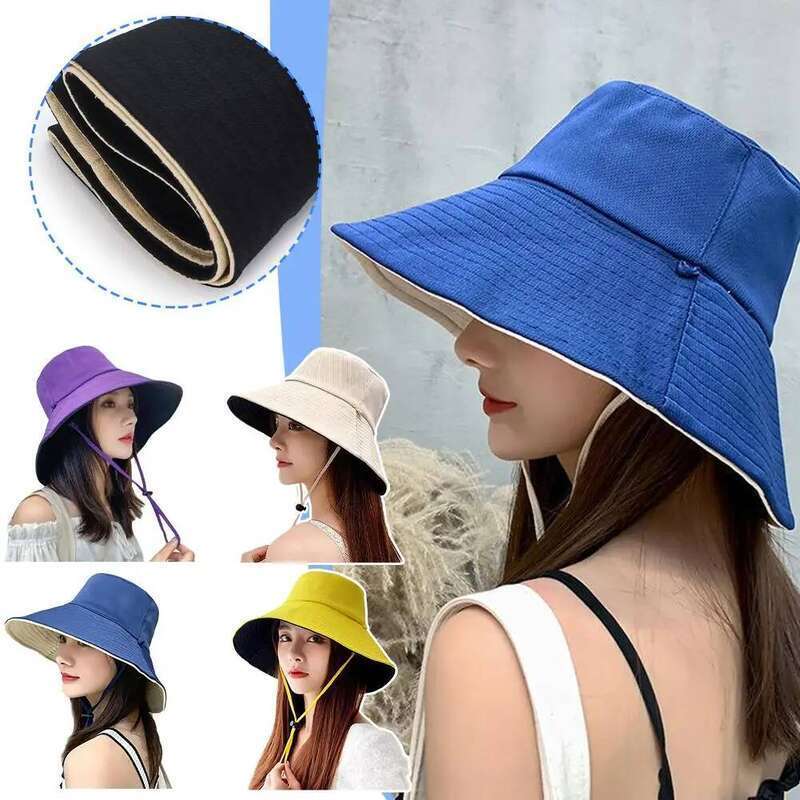 New Anti-UV Fisherman Hat Foldable Wide Brim Sun Hat 50+UPF Protection Beach Cap Hiking Fishing