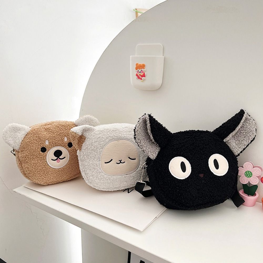 New Kawaii Plush Crossbody Bag Cartoon Phone Purse Shoulder Bag