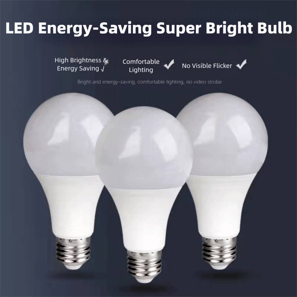 Ultra Bright 3/5/7/912/15/18/24W LED Light Bulb White Light E27 Replace Light Bulb High Brightness Big Screw Mouth Energy-saving Lamp Household