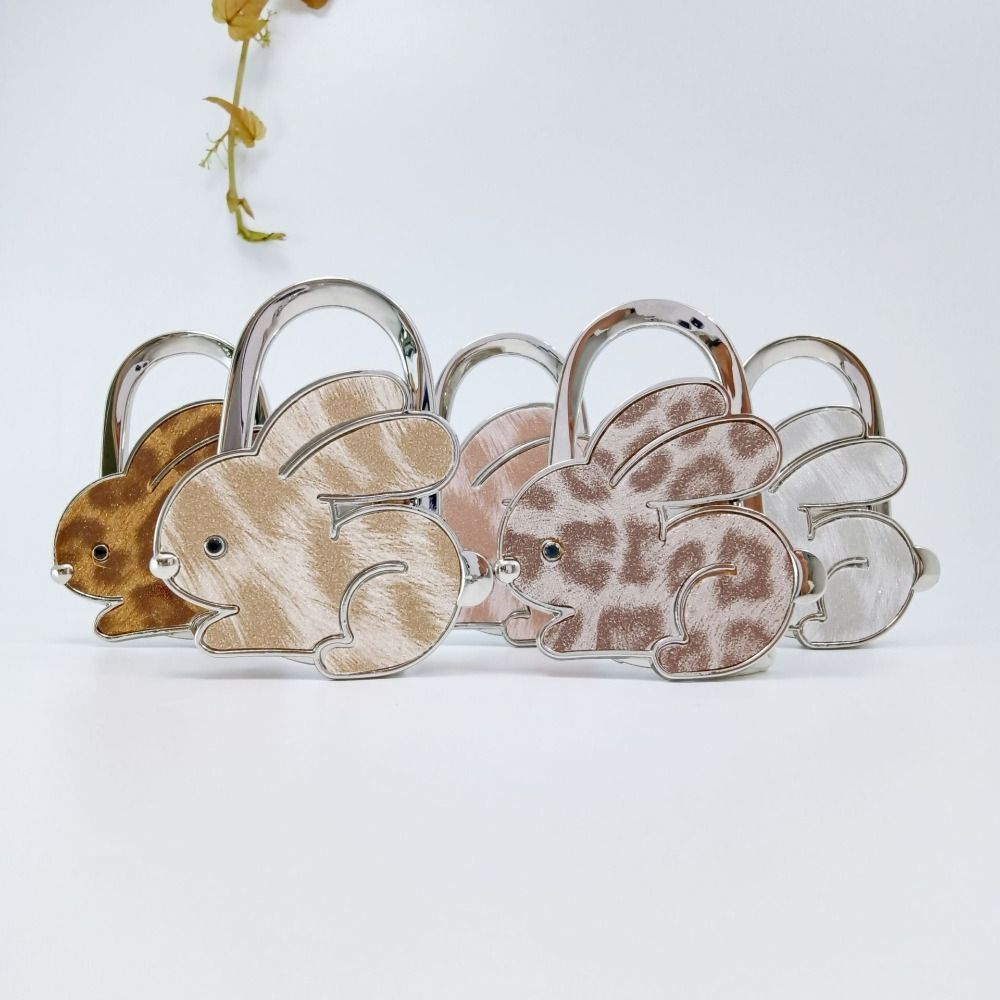 Practical Use Rabbit Design Adhesive-Free Hooks Cartoon Portable Purse Hanger Creative Durable Handbag Hook for Women Home Organization