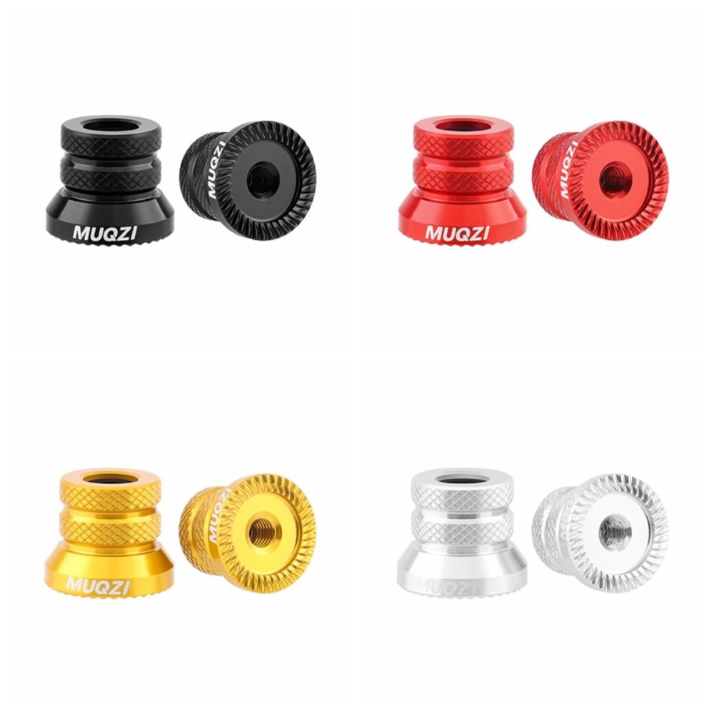 Pair Mountain Bike Accessories Aluminium Alloy Bike Hub Nut Lightweight Anti Slip Design Bicycle Axle Nut Corrosion Prevention Rust Prevention Quick Release Lever Nut Hub Bicycle Repair
