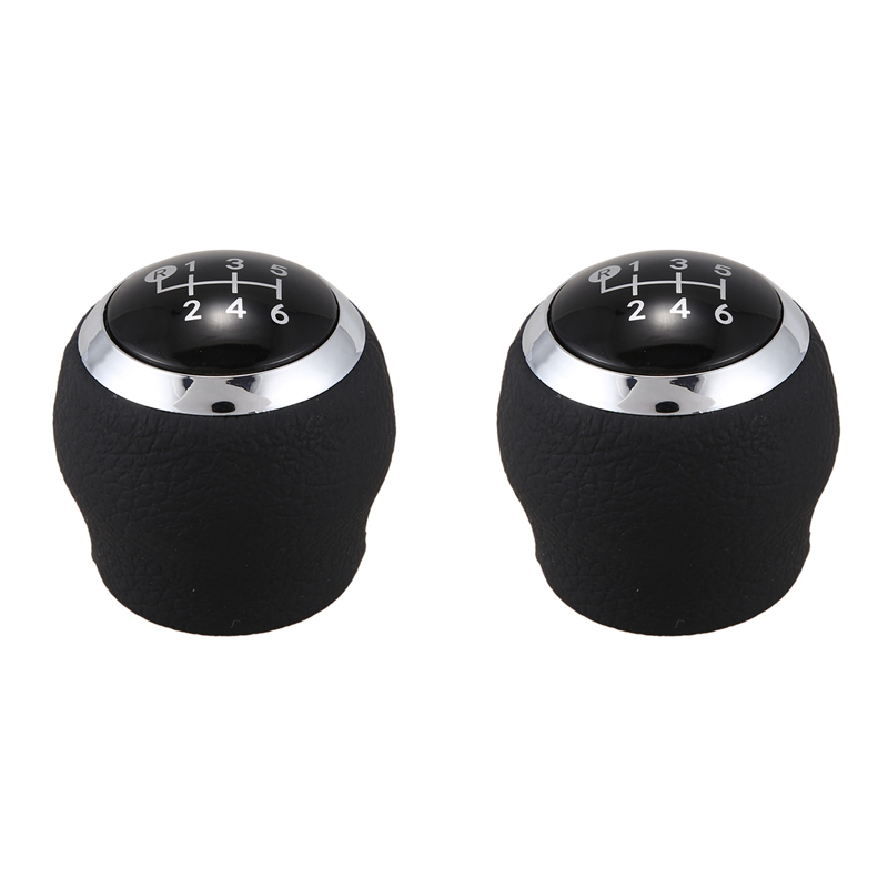OYPFXMI 2X Car 6 Speed Gear Shift Knob Automatic Gear Knob Fit for Verso Yaris 2007-2013