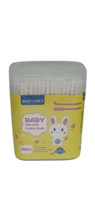 Best Care Baby Fine Stem Cotton Buds For Babies, Pack Of 2