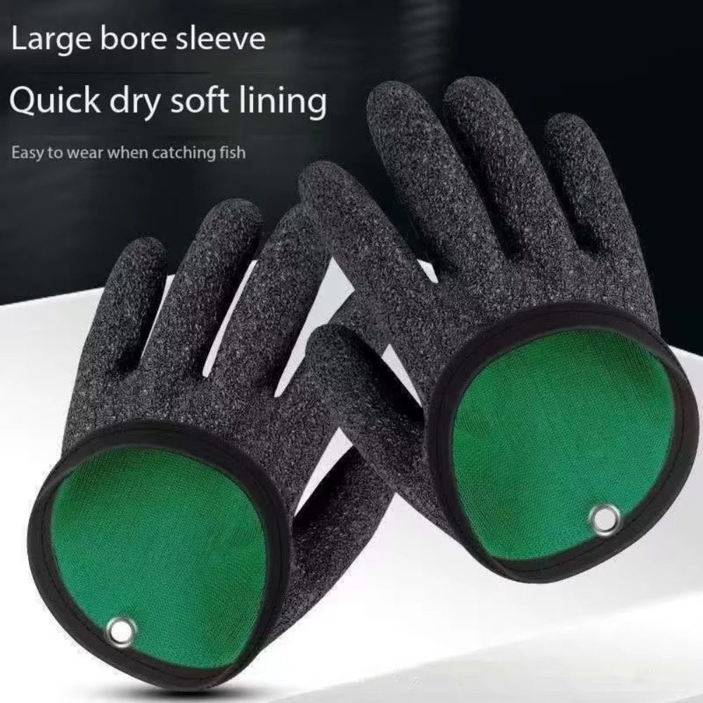 1pcs Durable Multi Functional Fishing Gloves Anti Stab Full Finger Fishing Catching Gloves Anti Slip waterproof Protect Hand Glove Fishing