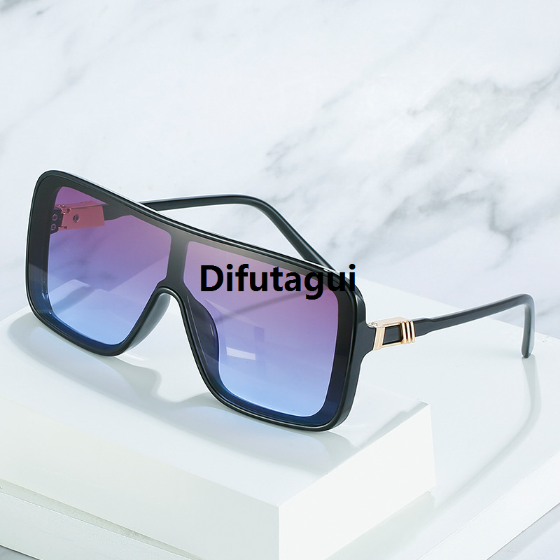 Difutagui 2025 New [ New ]2021 One-Piece Sunglasses Personalized street High Quality shot IN Women's Sunglasses Fashion Integrated Glasses