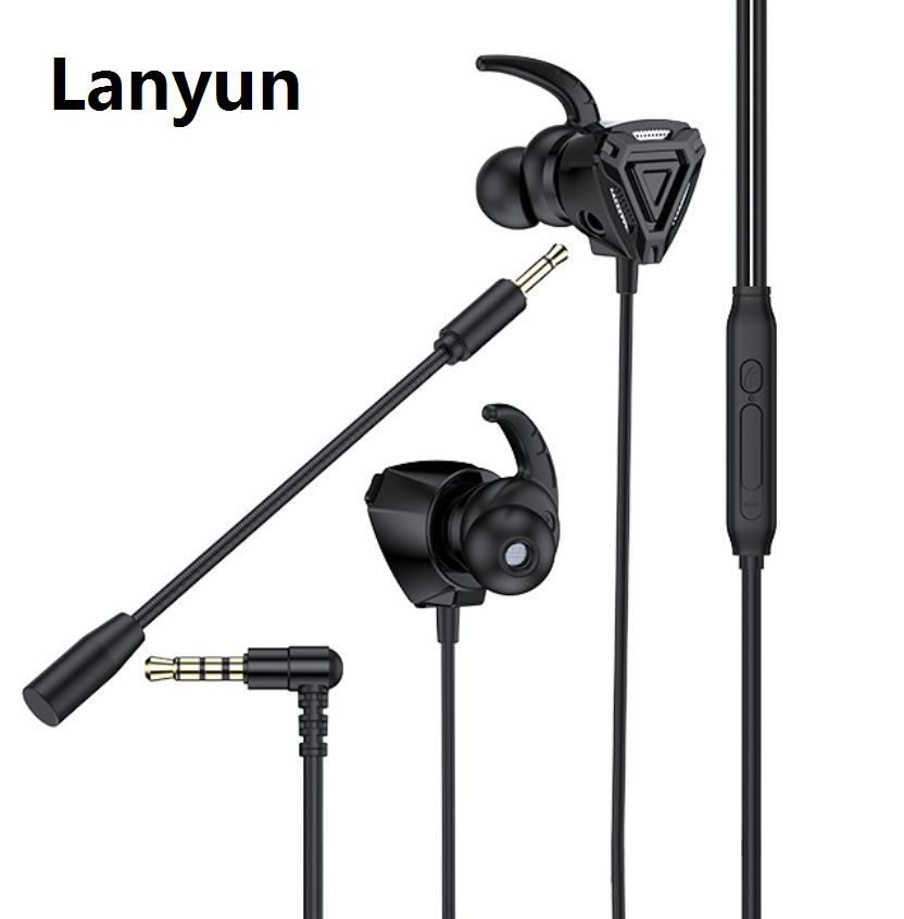 Lanyun Gaming headphone TYPE C/3.5mm Bass earphones with mic Gaming Luxury Headset for gamer Play wired Earphone for phone