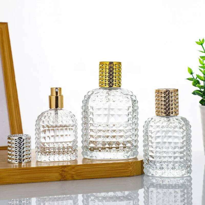 30ML/50ML Travel Perfume Atomizer 1Pcs/3Pcs Portable Pineapple Shape Dispenser Refillable Transparent Spray Bottles Unisex