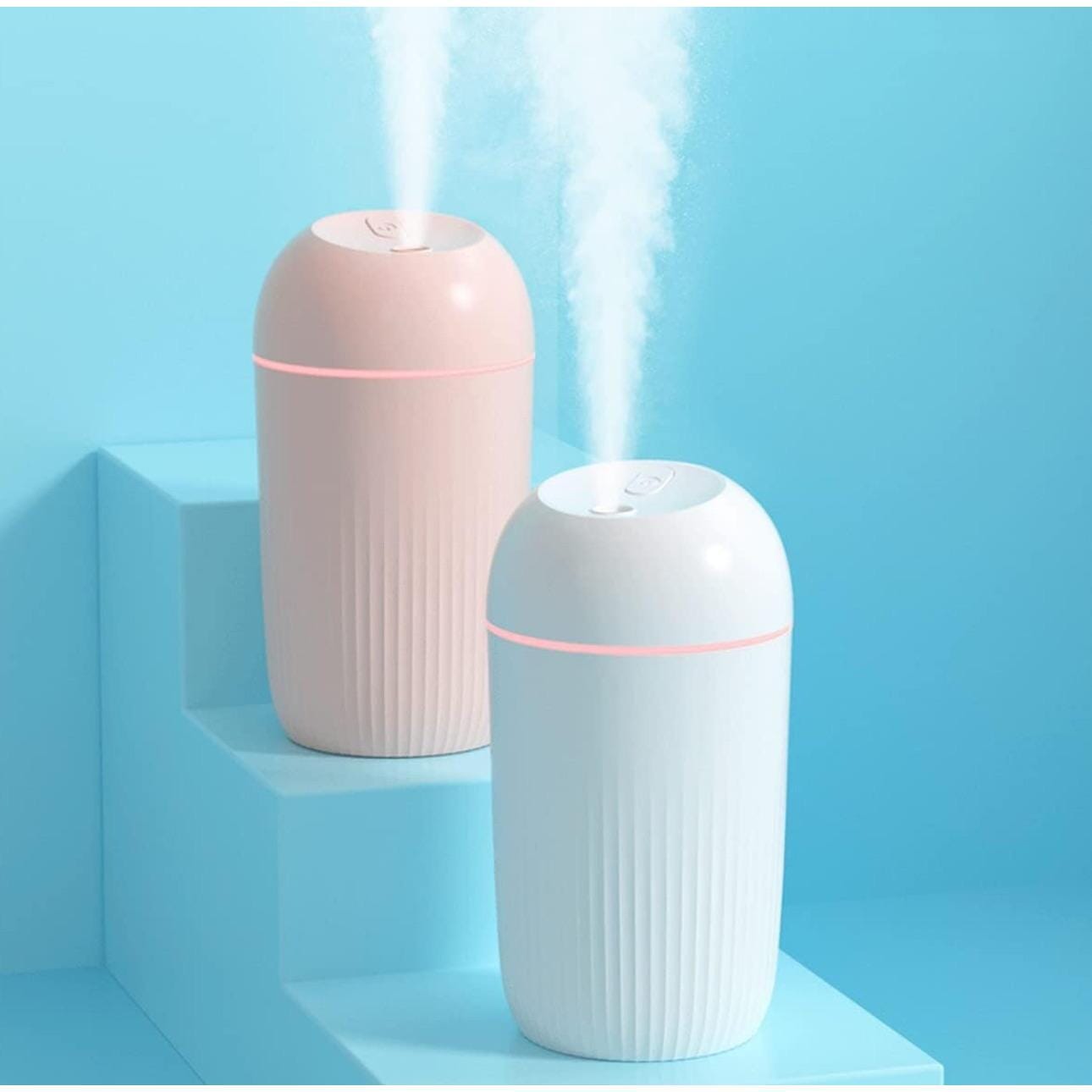 Cool Humidifier, 420 ml USB Room Diffuser with Night Light, Air Volant Diffuser, Humidifier for Bedroom, Baby Room, Car