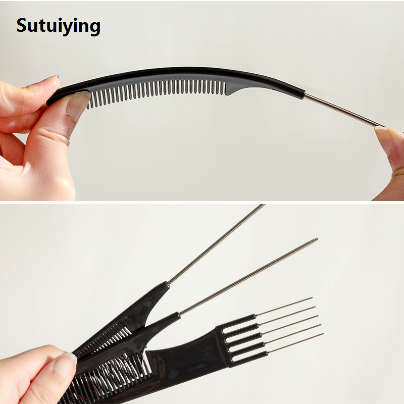 Sutuiying 1/3pcs Hair Comb Brush Hair Smoothing Comb Professional Brush Fifty percent discount Portable Fluffy Hairdressing Comb Anti Static Styling Tools