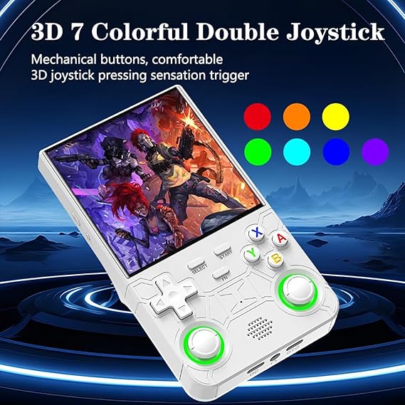R36 Ultra Handheld Game Console, 4" IPS OCA Full Lamination Screen, 64GB Card with 20000+ Games, Linux System, RK3326 CPU, WiFi & Bluetooth, 3000mAh Battery