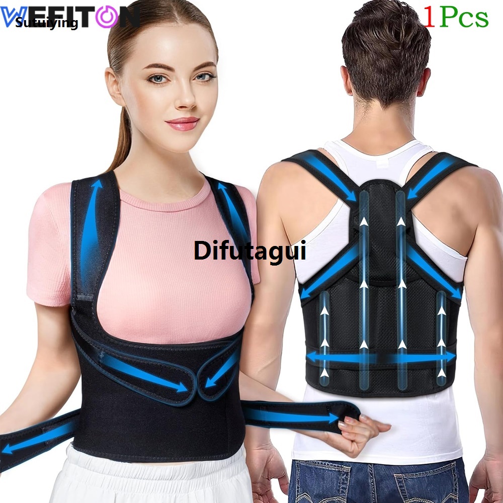 Difutagui Sutuiying 1PCS Posture Corrector Brace for Women Men - Adjustable Back Support High Quality 2025 New Belt for Lumbar Pain Relief, Spine Alignment Shoulder S