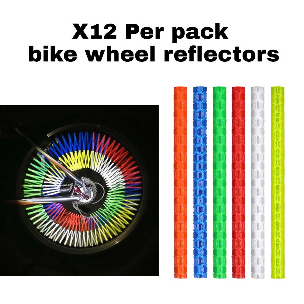 New Clip Tube Cycling Bike Strip Reflectors Rim Spoke Bicycle Lights Wheel Reflective Tubes Clip On