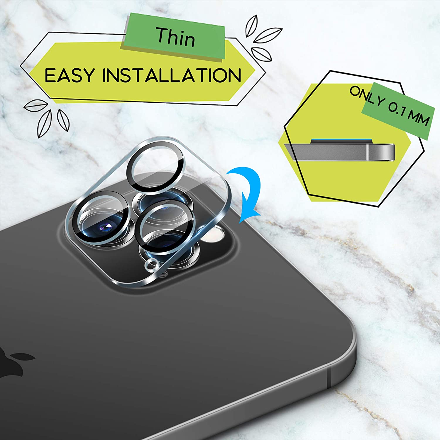 Full Coverage Back Camera Lens Protector Cover For iPhone 12 Pro