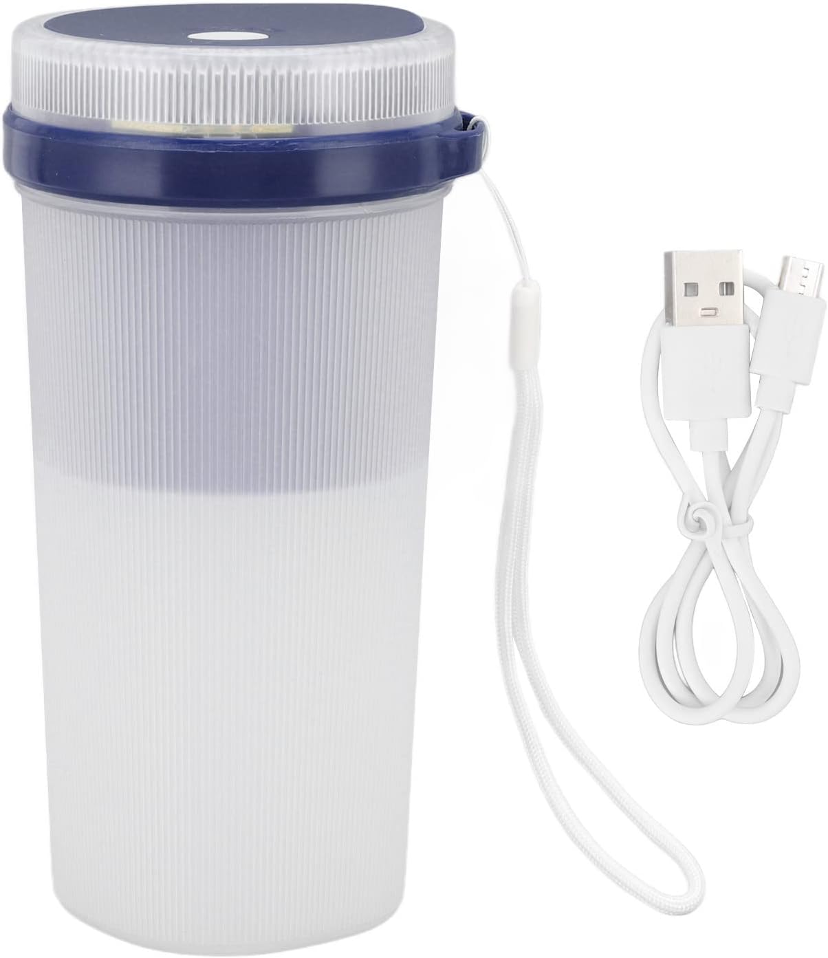 Portable Mini Juicer with Safety Lock with 6 Leaf Knife and Blue Light Waterproof Display for Home, USB Charging, Electric Rechargeable Juice Cup