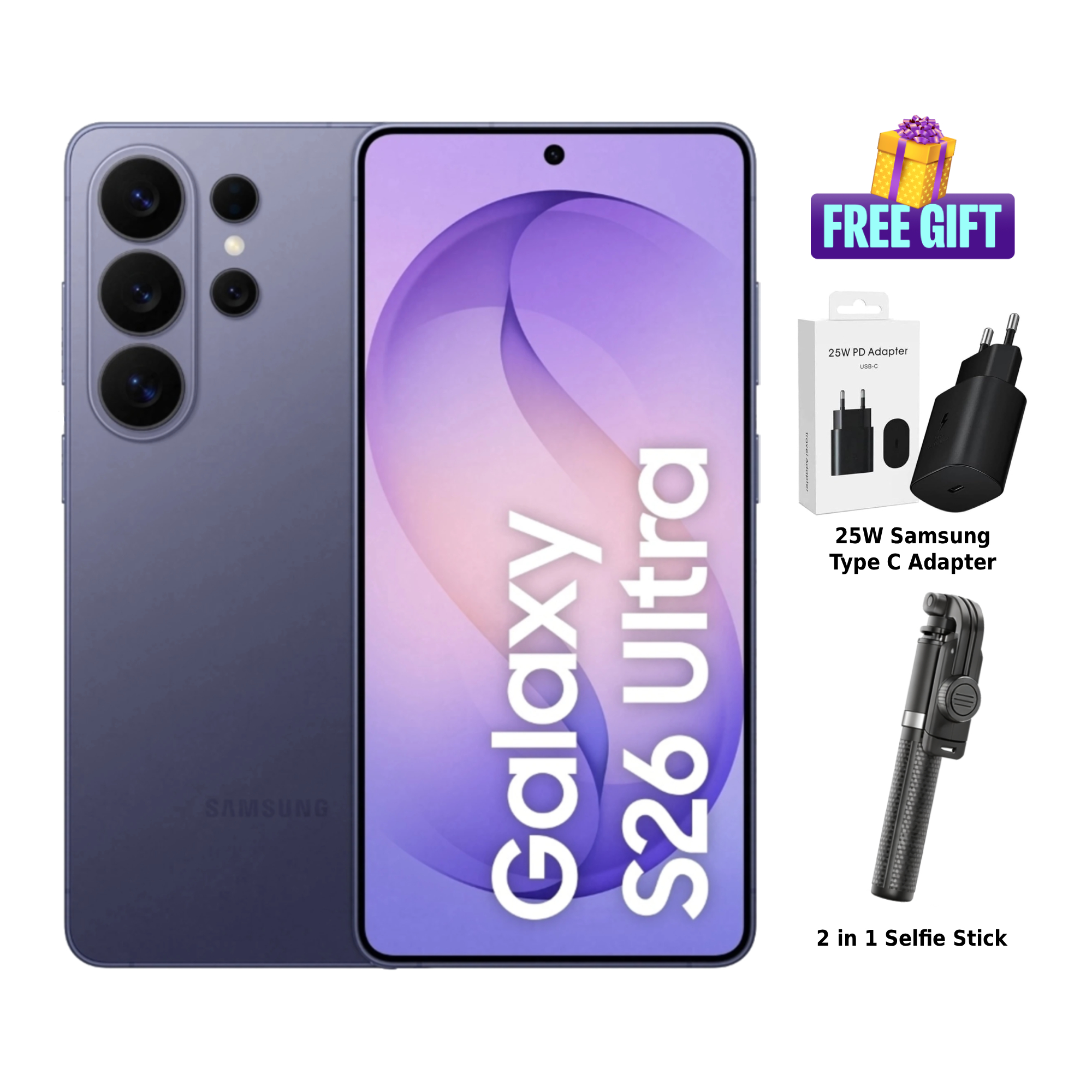 Samsung Galaxy S26 Ultra 5G (Sky Blue, 12GB RAM, 256GB Storage) with Built-in Privacy Display, AI Phone, Photo Assist, Creative Studio, 200MP Camera, 5000mAh Battery and Snapdragon 8 Elite Gen 5