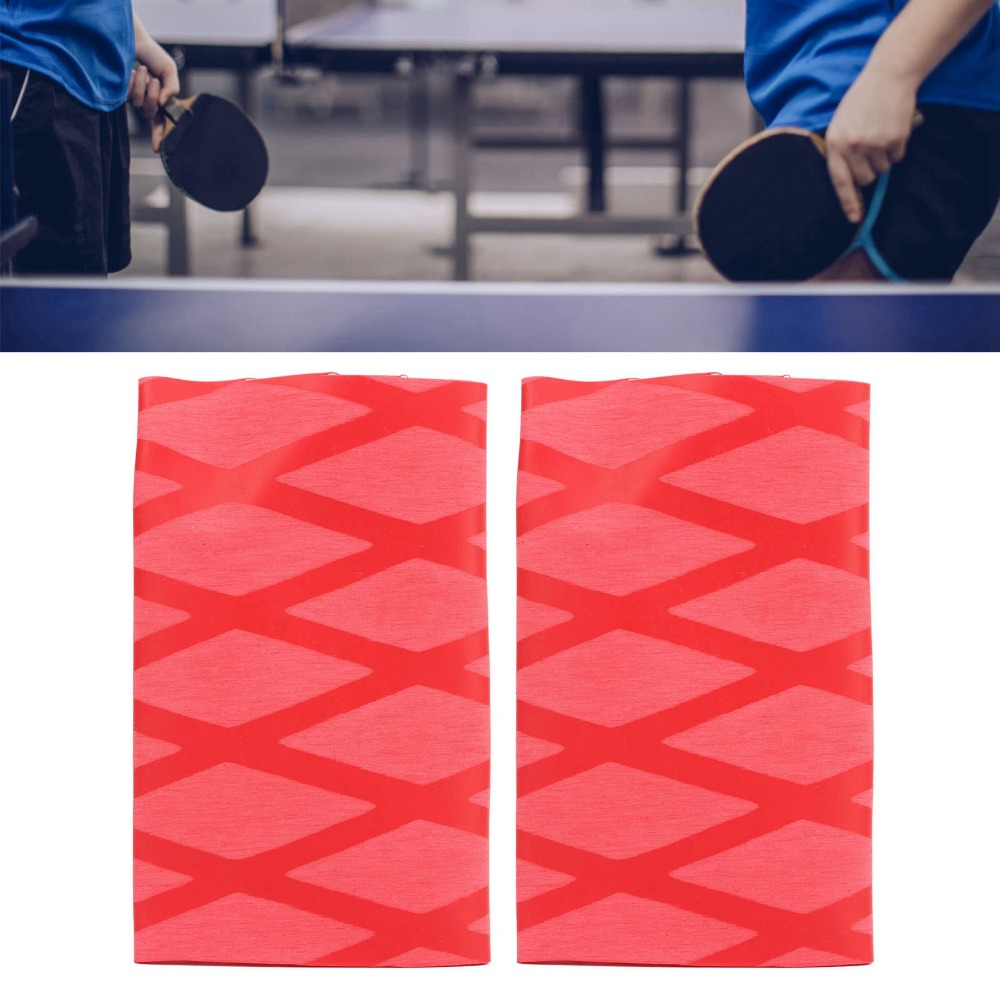2PCS Table Tennis Accessories Soft Grip Table Tennis Racket Grip Tape Heat Shrinkable Red Ping Pong Grip Wrap Anti Slip Handle Blue Ping Pong Racket Tape Table Tennis
