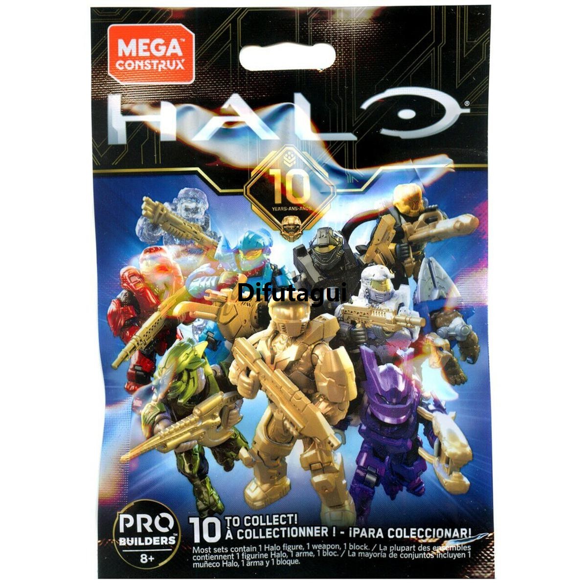 Difutagui New specials Mega Bloks 10Th Anniversary Halo Building Blocks Pack Anime 【2025 Version】 Action Figure Soldier Assembled Model Toys Collection Children Gifts