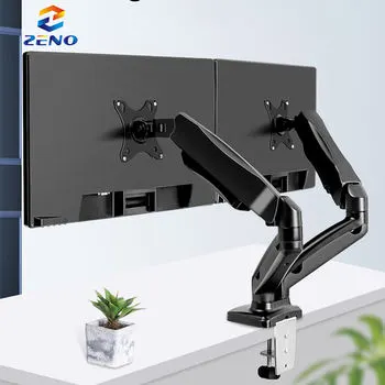Monitor Stand Desktop Mount Double Monitor Arm 360 Degree Motion Heavy Duty