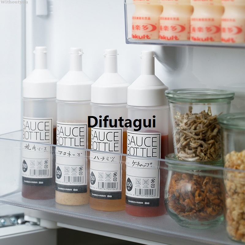 Difutagui Withoutyou Kitchen bottle dispenser salad dressing mustard bottle squeezed Fifty percent discount High Quality condiment 350ml ketchup olive oil gadget with lid