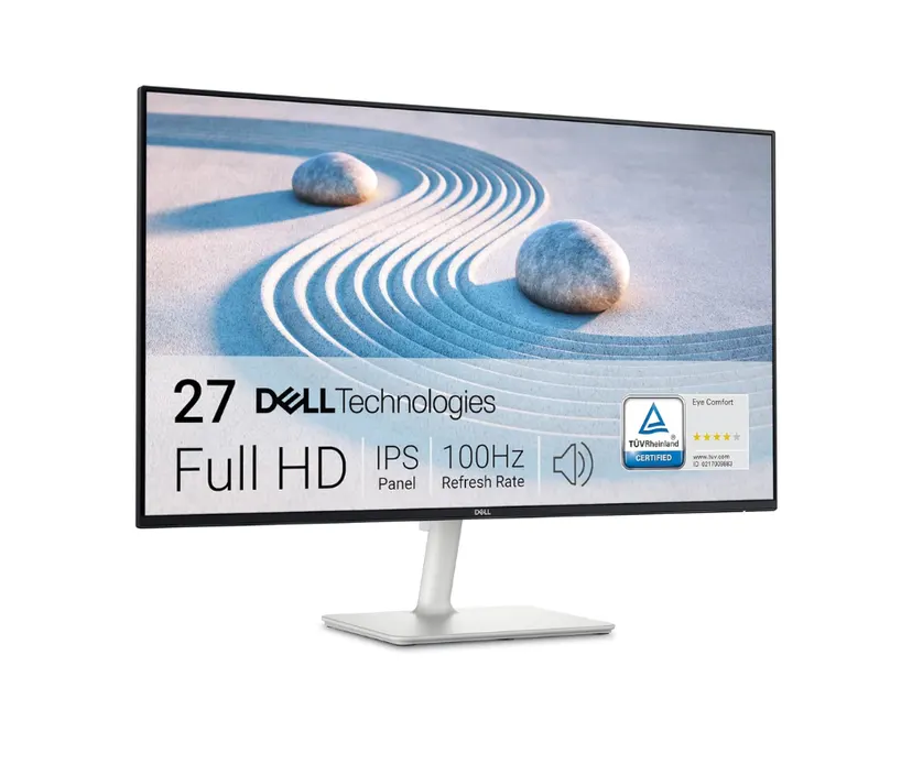 Dell Monitor 27 inch Display Full HD Borderless 100Hz Refresh Rate Inbuilt Speaker IPS Panel