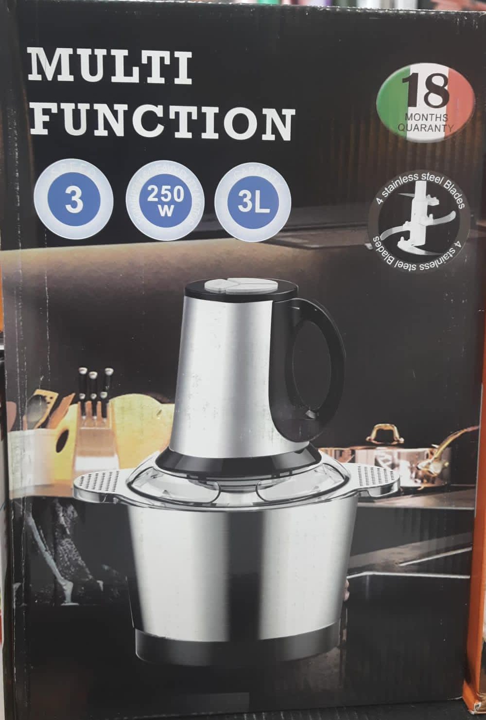 Silver Crest Electric Grinder 3L Capacity 300W | Meat Grinder, Electric Mill, Meat Mincer Machine, Food Chopper Processors, 3 Speeds, 3 L, 300 W, EU Plug