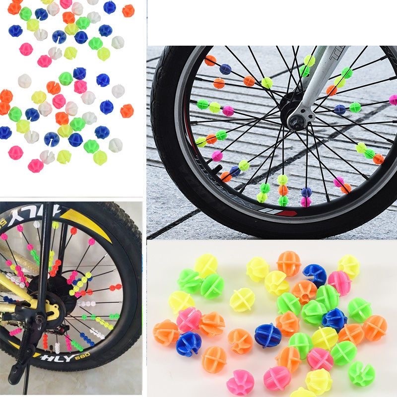 Kaira Store Colorful Bead Bicycle Spoke Strip Vibrant and Fun Bike Decoration for Wheels