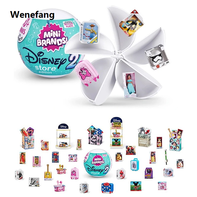 Wenefang 5 Surprise Mini Brand Zuru Second Generation Princess Doll Toy Blind Luxury Box Surprise Doll Ball Cute Cartoon Anime Girl Birthday Gif