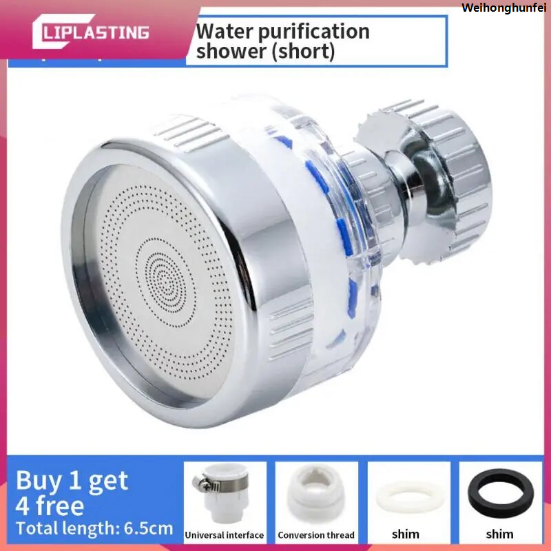 WeihonghunfeiHigh Quality 1PCS New Universal Tap Aerator with Filter Element 1080° Splash-proof Swivel Faucet Filter Water Saving Filtration Purifie Wash