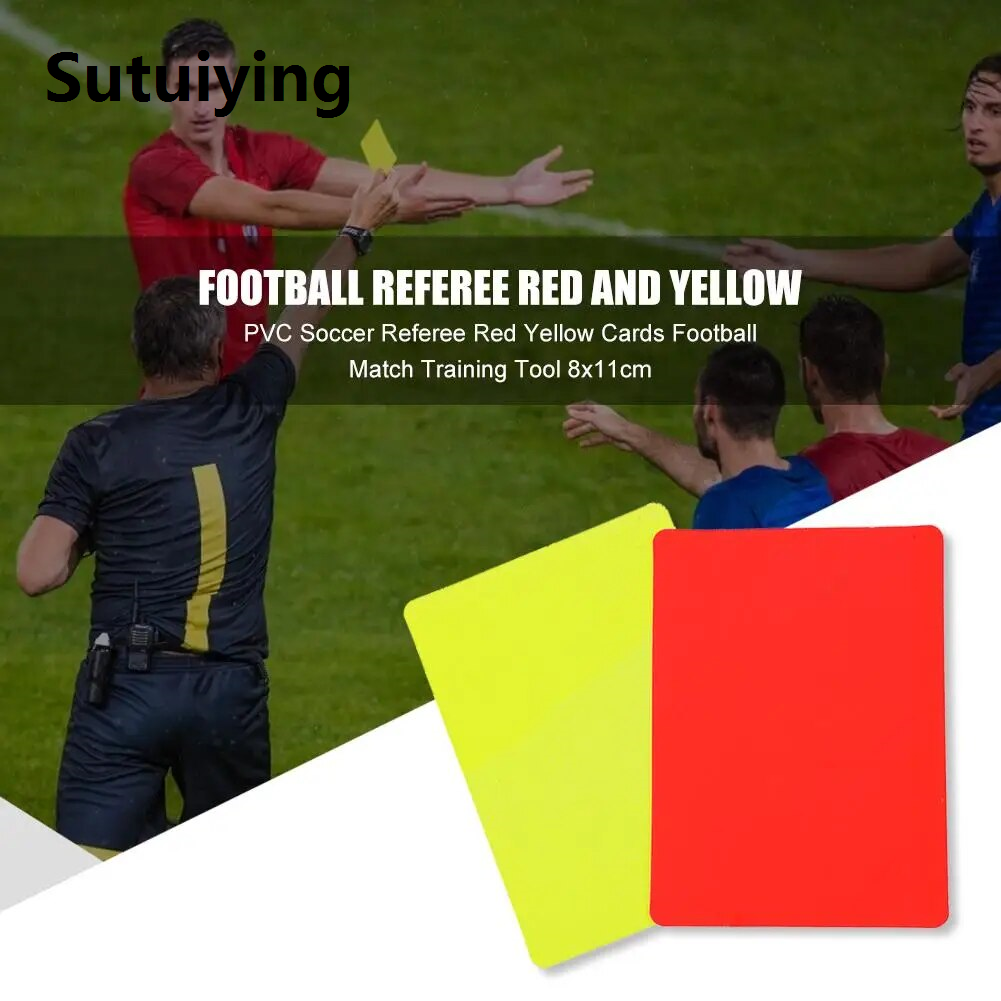Sutuiying door stopper rubber Soccer Referee Card Recording Paper Score Sheets Red Card Yellow Card with Pencil Soccer Referee Book Football Accessories