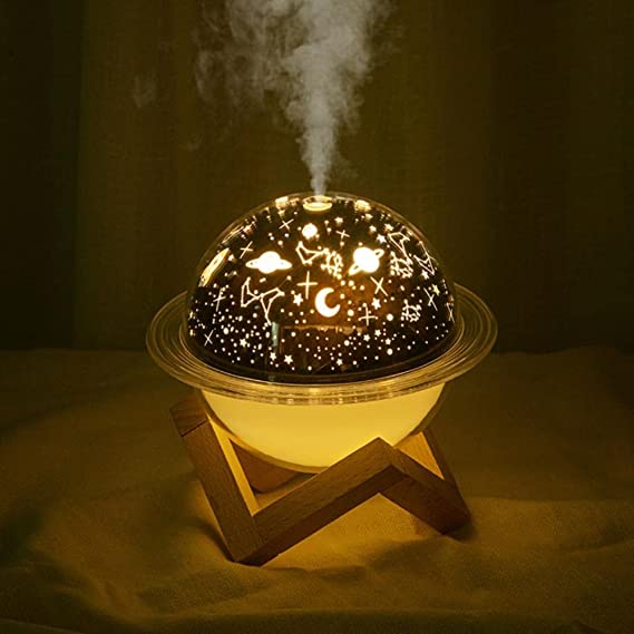 Humidifier Planet Humidifier With Light Household Aroma Diffuser Night Light 200ml Automatic Power Off Usb Humidifier