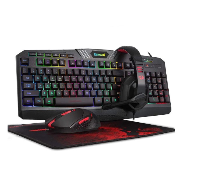 Redragon Gaming Essentials S101-BA-2 Keyboard / Mouse / Mousepad / Headset 4 in 1 Set