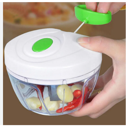 2 in 1 Mini Food Chopper & Whipper Easy Pull String Spin Cutter Vegetables Garlic Cutter Good Quality Speedy Chopper