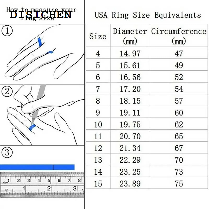 DISICHEN Portable Luxury Exquisite Silver Color Princess Ring for Women Fashion Inlaid White Zircon Stones Wedding Rings Set Engagement Jewelry