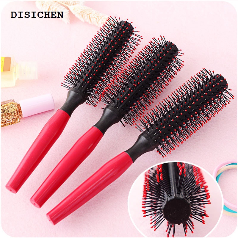 DISICHEN Luxury Pro 1pcs Antistatic DIY Curling Comb Hair Massage Salon Hair Care Straight Curved Curl Coat Pear Head Round Hair Brush Female