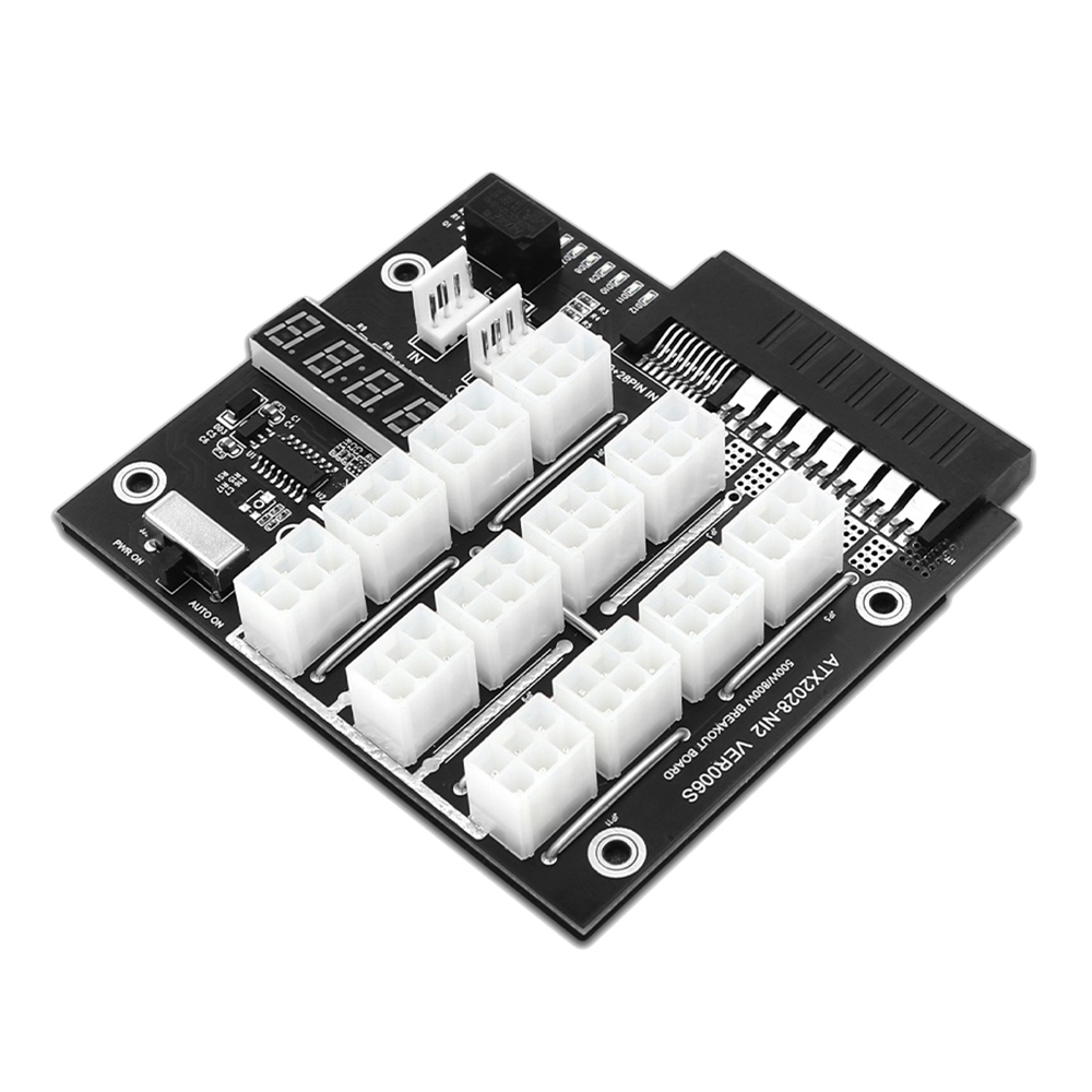 ATX 12X 6Pin Power Breakout Board with Flash LED for Power Supply