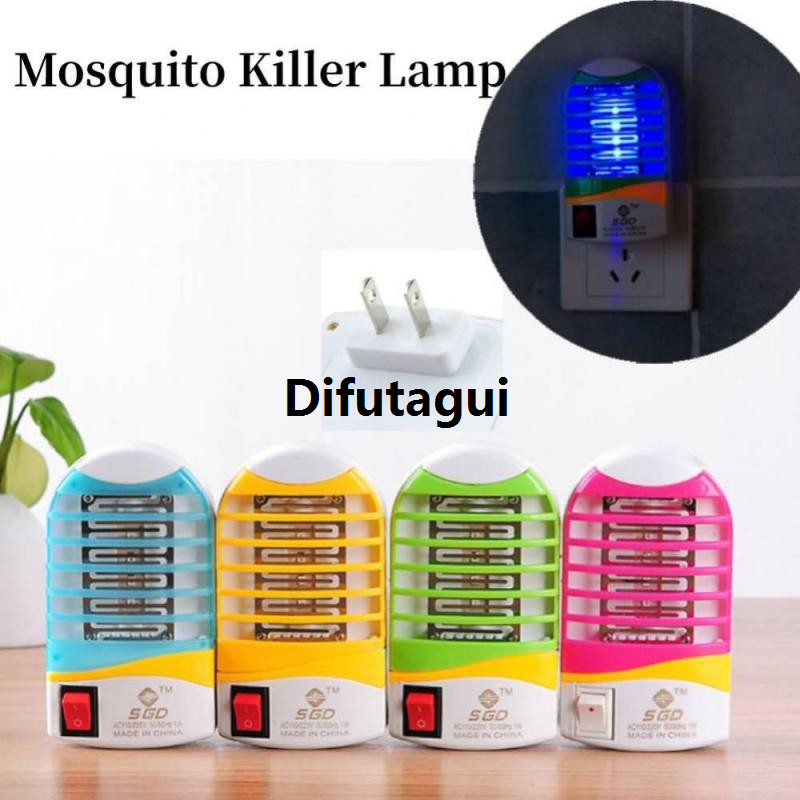 Difutagui 1pc Mini Mosquito Lamp LED Night Light Household Electronic Mosquito Repellent Lighting Socket EU Plug Fly Insect Killer Catcher