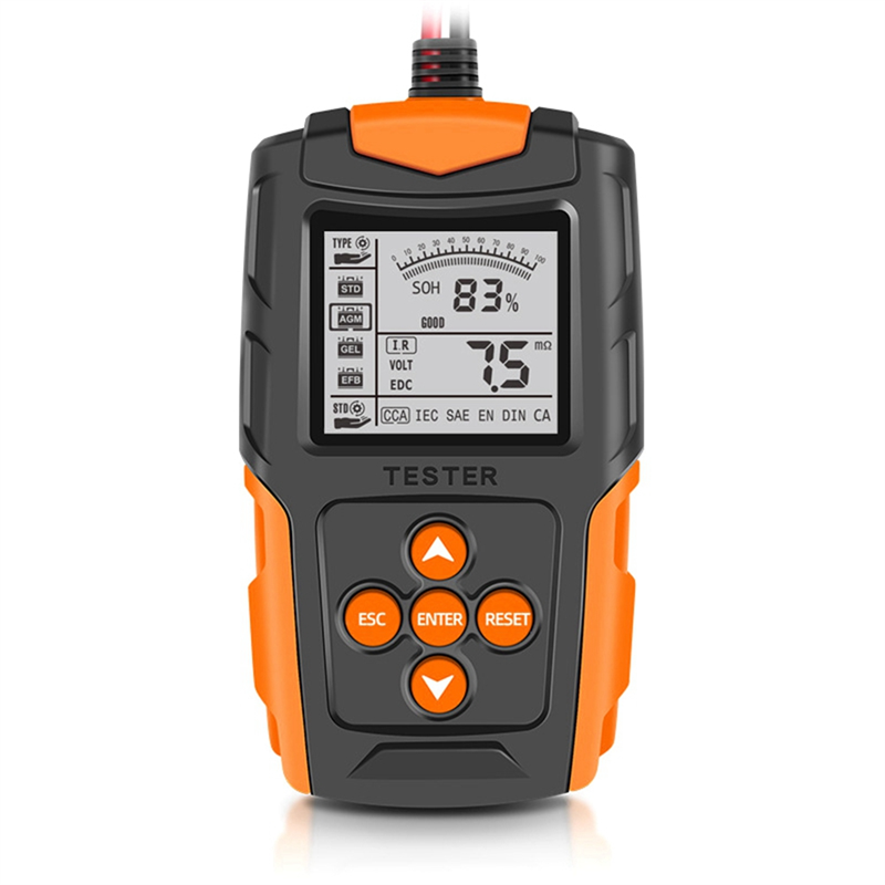 Professional Car Battery Tester 12V 24V Motorcycle Digital Battery Analyzer for Lead-Acid Battery Testing