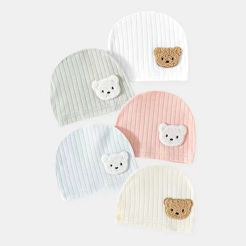 Newborn baby cotton hat male spring and autumn 0-6 months fontanelle hat 3 newborn toddler baby summer fetal hat female