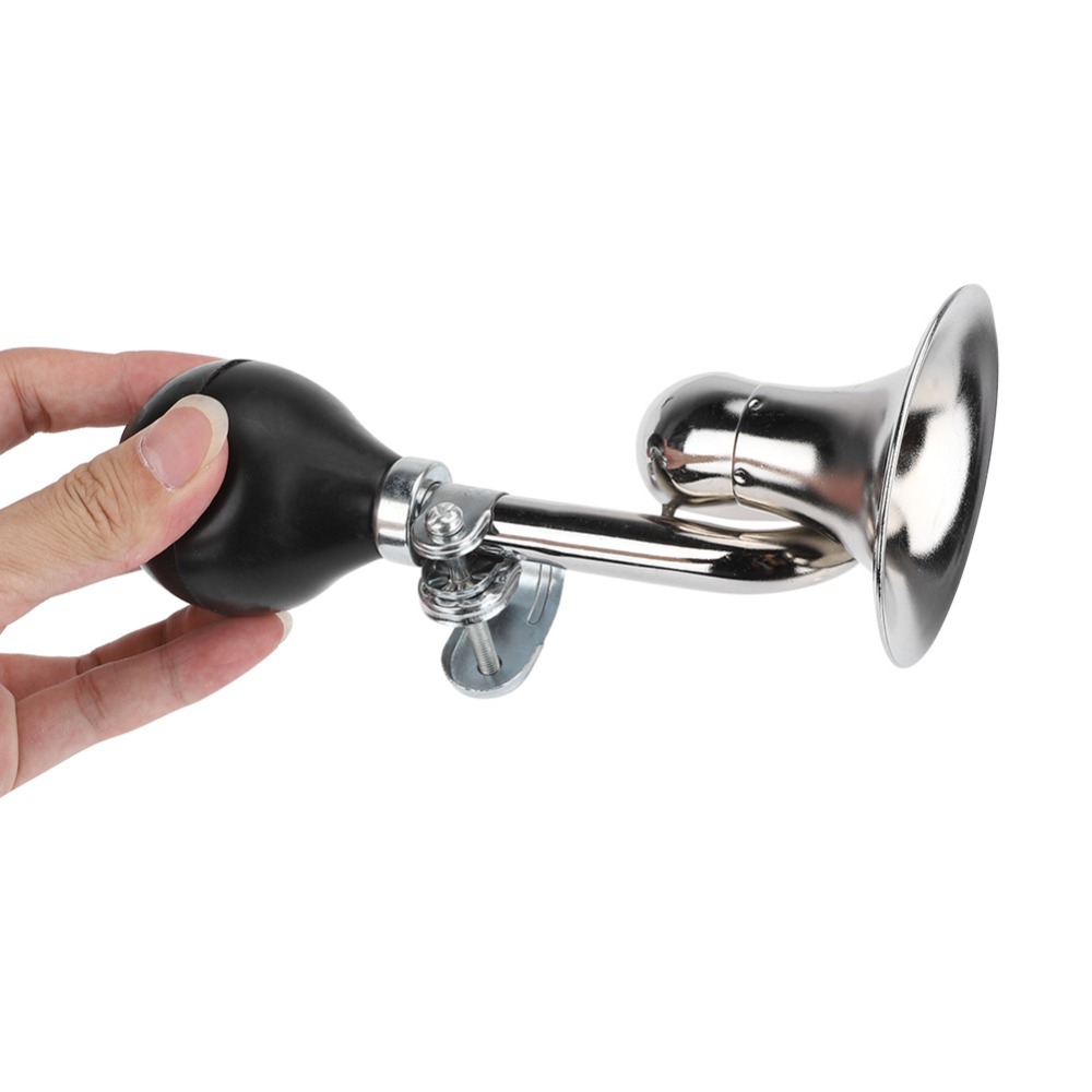 Durable Classic Bike Horn Iron + Plastic Squeeze Operation Cycling Hooter Super Loud Bicycle Bell Cycling Use
